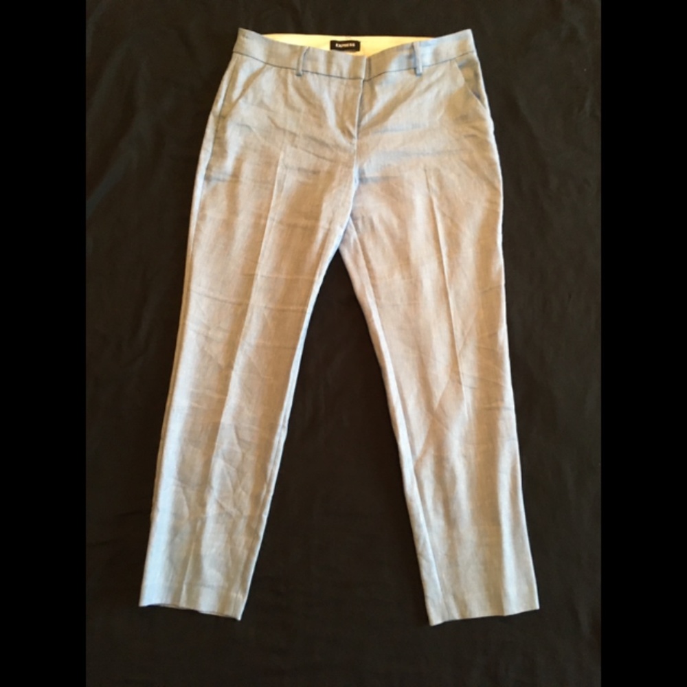 Sky Blue linen Express ankle pant